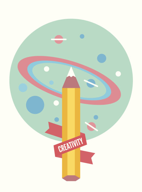 绘制宇宙。创意与返校理念。图片下载