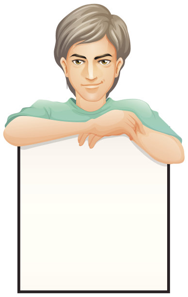拿着空白标牌的男人图片下载