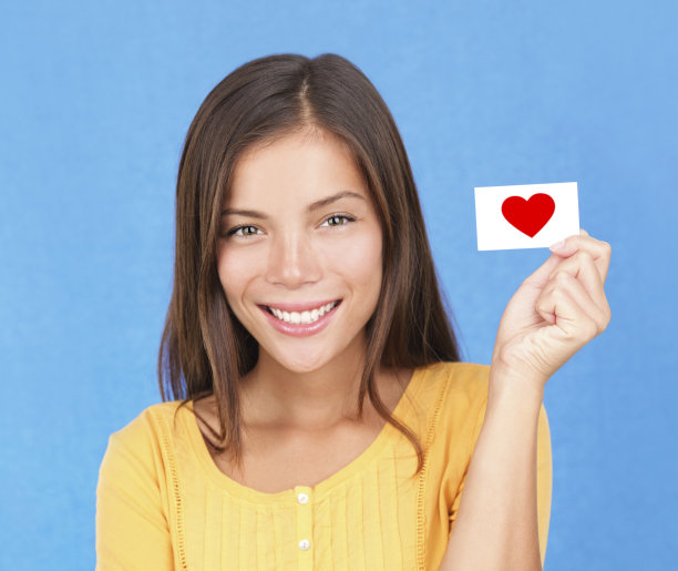 名片的女人图片下载