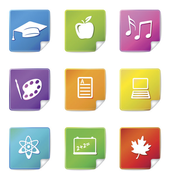 教育标签图标图片下载