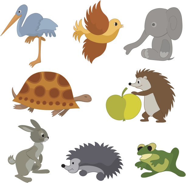 一组小动物载体图片下载