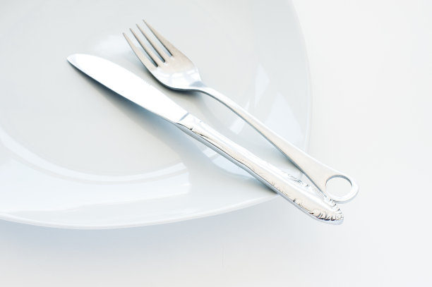 盘子与叉和刀图片下载
