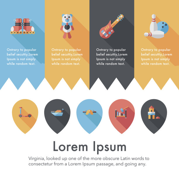 儿童玩具图标集图片下载