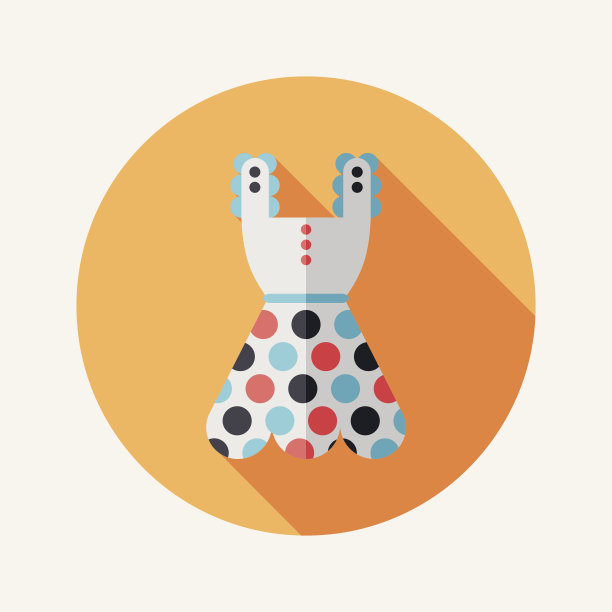 女性着装与长影子的图标，eps10图片下载