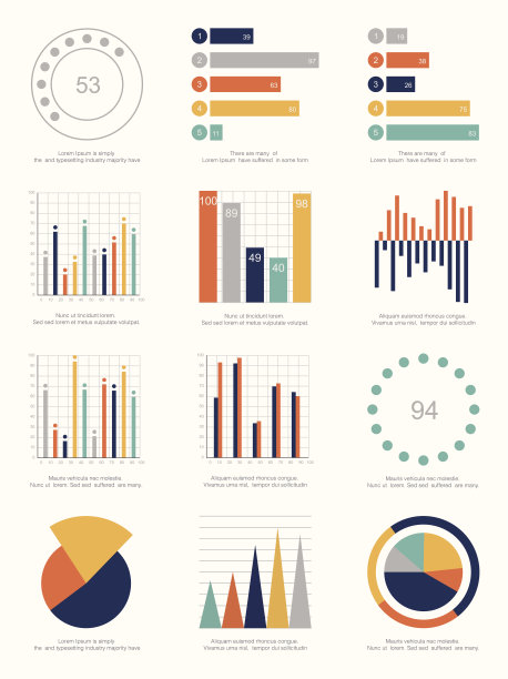 一组信息图元素图片下载
