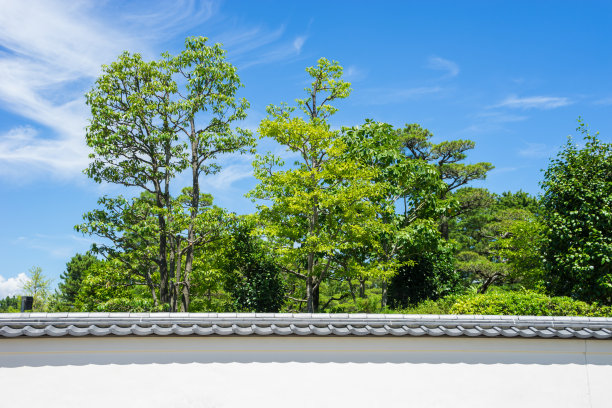 日本房子的白墙图片下载