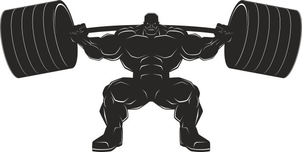 一个拿着杠铃的健美运动员图片下载