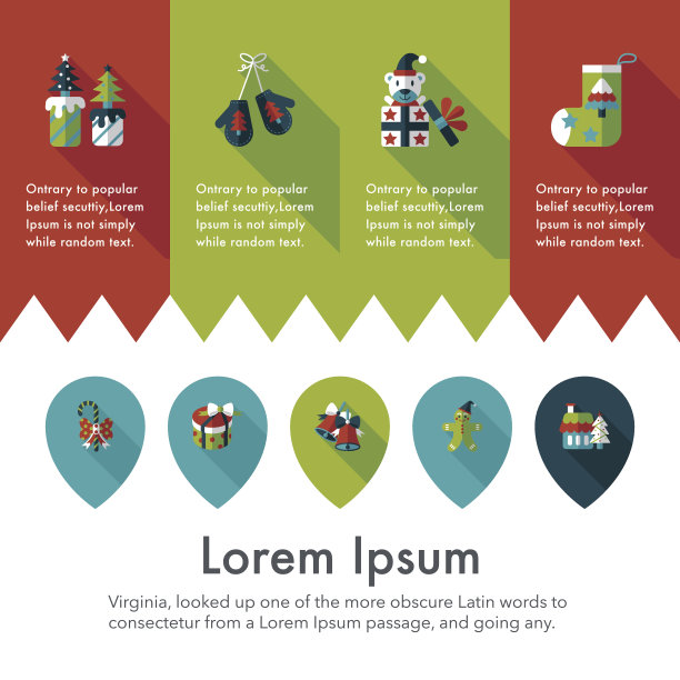 圣诞节和冬季图标集图片下载