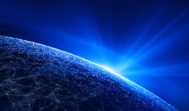 全球国际互联互通背景。3D插图图片下载