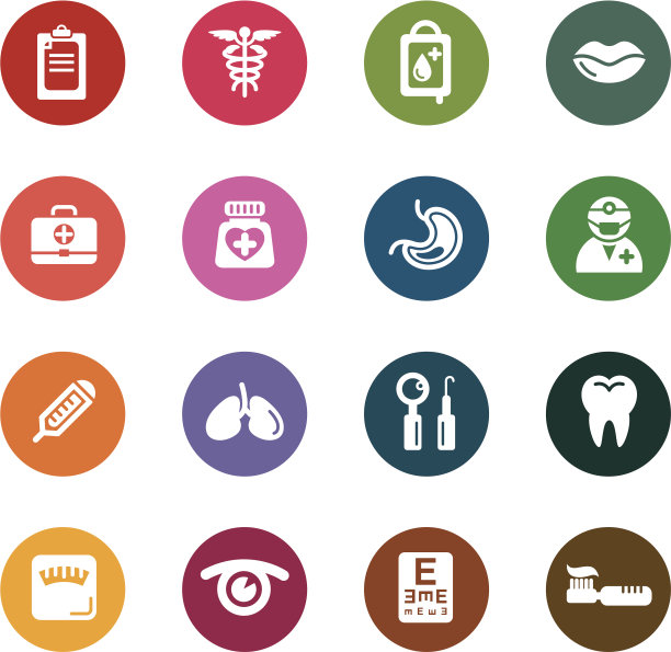 医学彩色图标图片下载