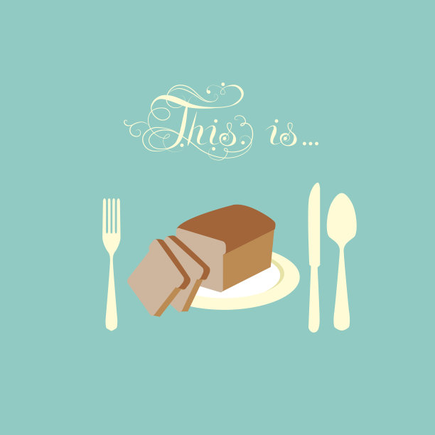 面包放在盘子里图片下载