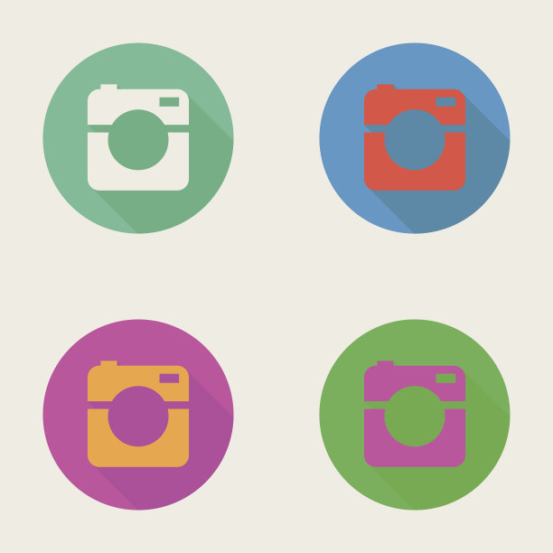 时髦的照片或摄像机图标，极简主义风格，平面设计图片下载