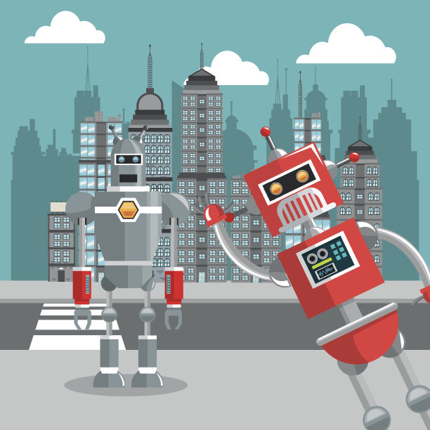 机器人的设计。技术的概念。彩色插图图片下载