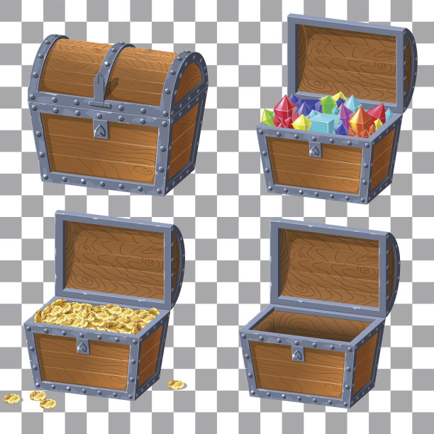 木制箱设置图片下载