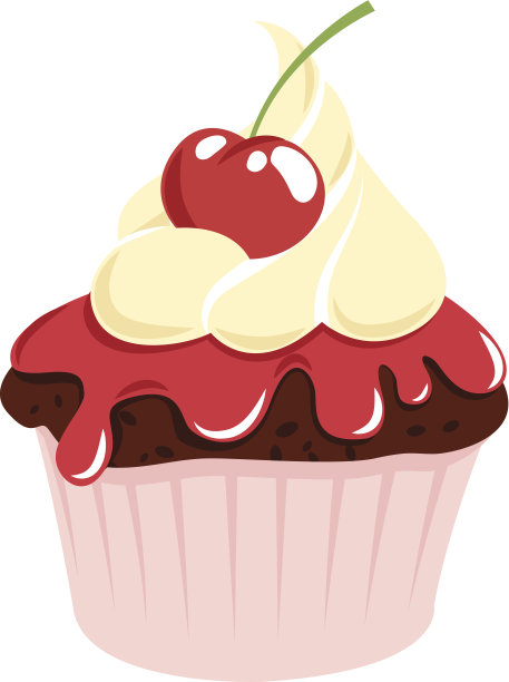 节日生日蛋糕。平的风格图片下载