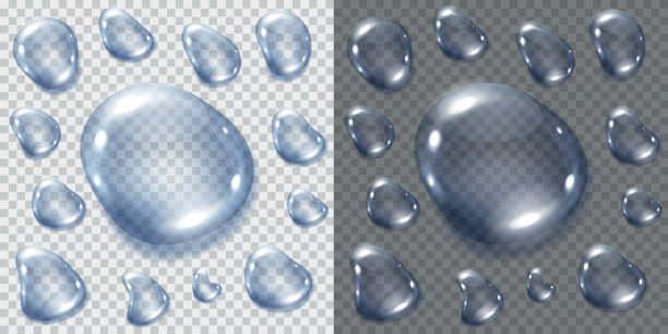 透明的蓝色滴图片下载