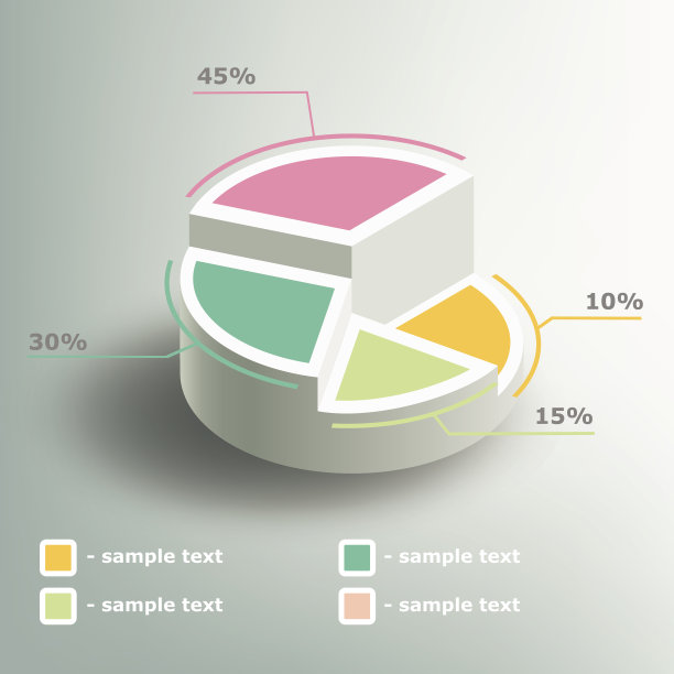 商务信息图表圆形图矢量素材图片下载