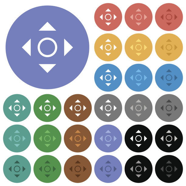 滚动圆形的多色图标图片下载