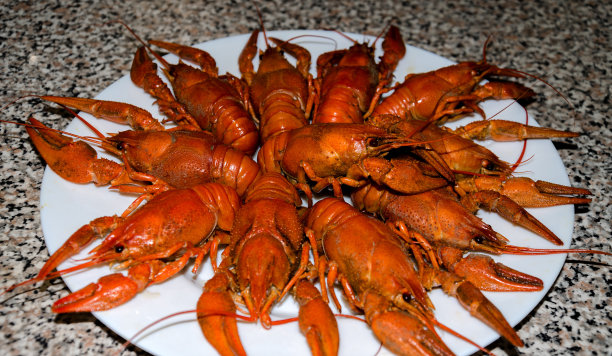 红小龙虾配啤酒图片下载