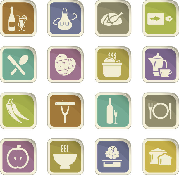 食物和厨房图标集图片下载