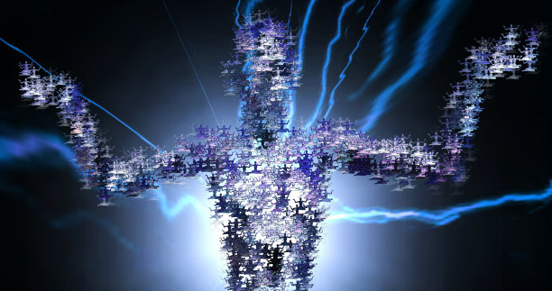 电脑生成的沉思中的女性形象图片下载