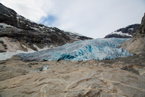 尼加斯布林冰川的正面视图图片下载