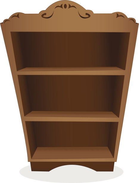 空空的木制书架图片下载