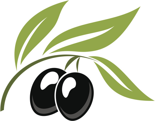 两颗熟的黑色卡通橄榄图片下载