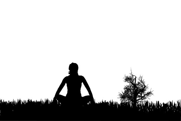 一个女人的矢量剪影。图片下载