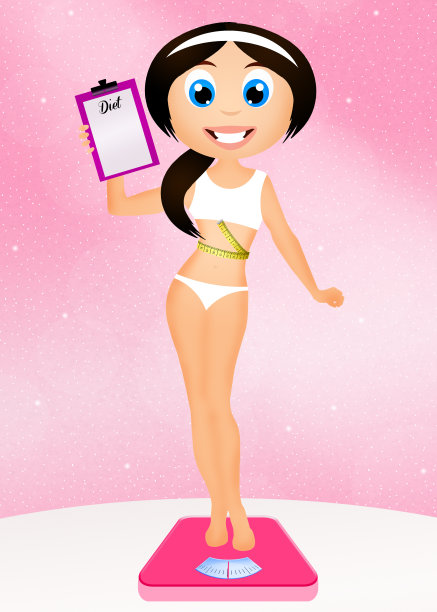 女孩正在节食图片下载