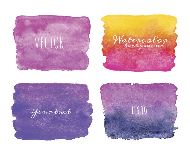 手绘水彩渐变背景素材图片