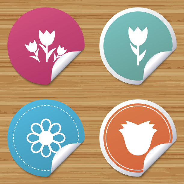 花朵图标。玫瑰花束的象征。图片下载