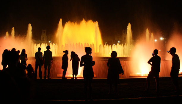 晚上的喷泉图片下载