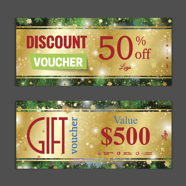 礼券模板。图片下载