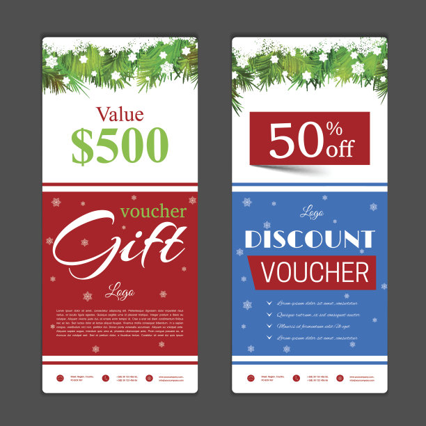 礼券模板。图片下载