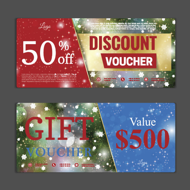 礼券模板。图片下载