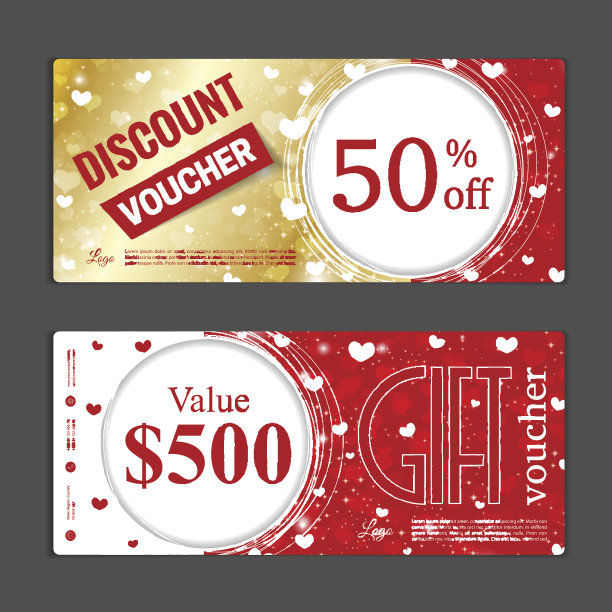 礼券模板。图片下载