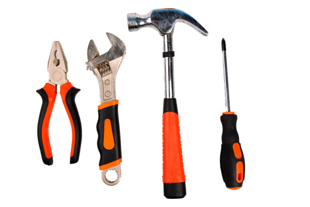 工具设置隔离在白色背景图片下载