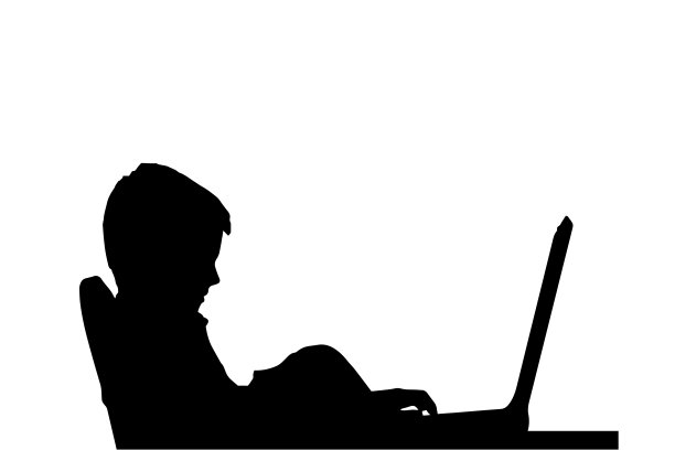 矢量剪影的一个男孩。图片下载