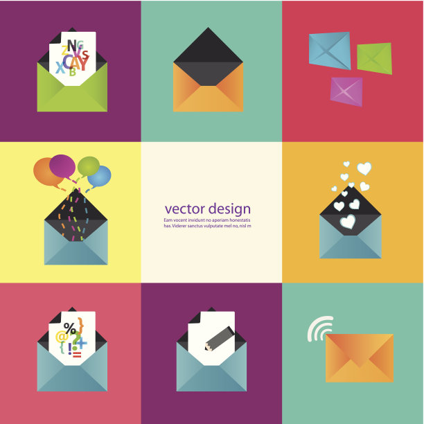 一组信息图标图片下载