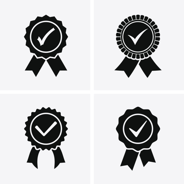 批准或认证奖章图标。图片下载