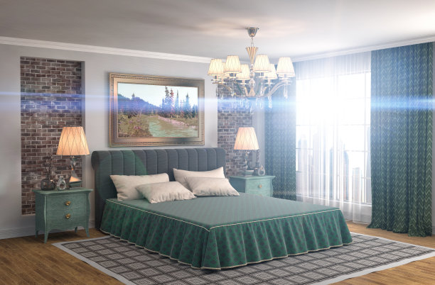 卧室内。三维演示图片下载