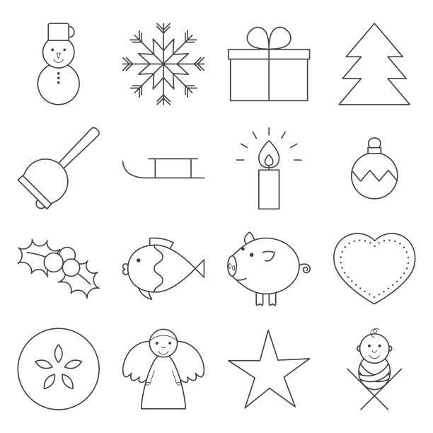 圣诞行图标图片下载