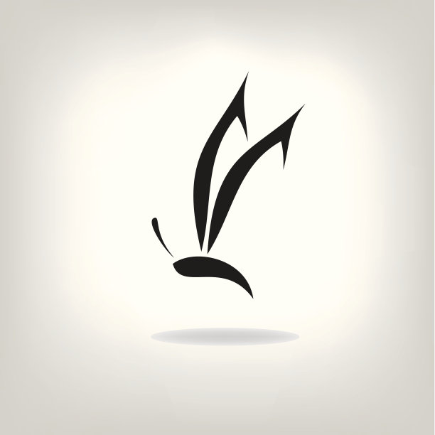 创意美丽的蝴蝶图标图片下载