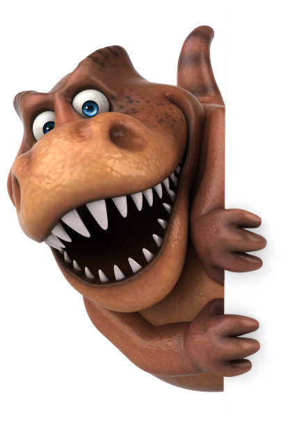 有趣的Trex - 3D插图图片下载