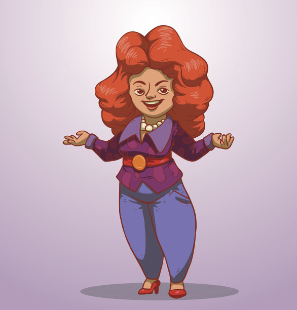 姜黄色头发的女商人图片下载