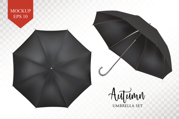 矢量现实遮阳伞，雨伞遮阳伞集。轮模型素材图片