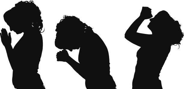 矢量剪影的女人。图片下载