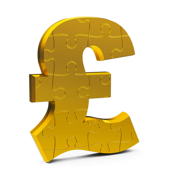 黄金拼图英镑符号图片下载