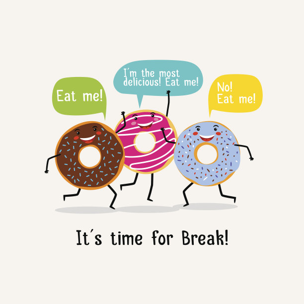 吃甜甜甜圈美味海报图片下载